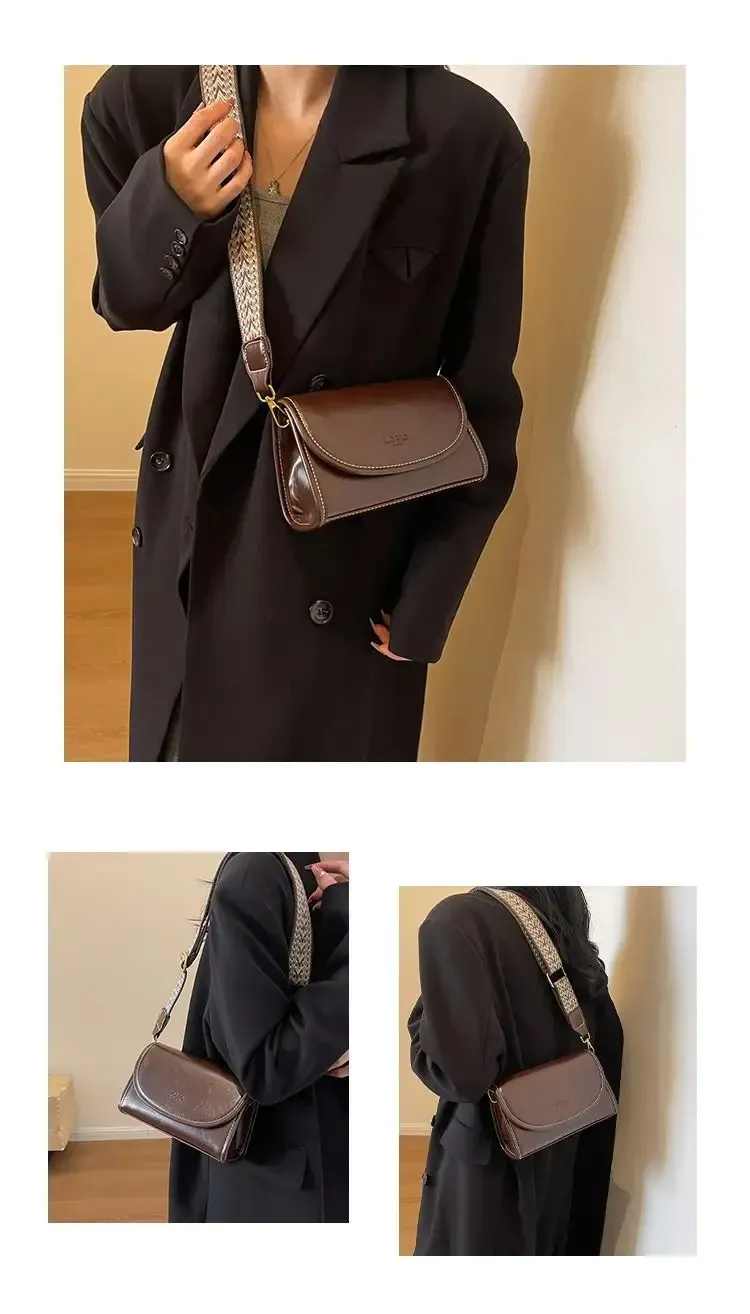 Maillard Retro Autumn And Winter Cross Body Wide Shoulder Strap Fashion Small Womens Bag_voghion.com
