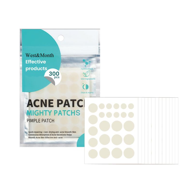 West&Month Acne Patch (300pcs) Repairs Acne And Blackheads, Cleans Pores, Is Invisible, Breathable, Concealer And Waterproof_voghion.com