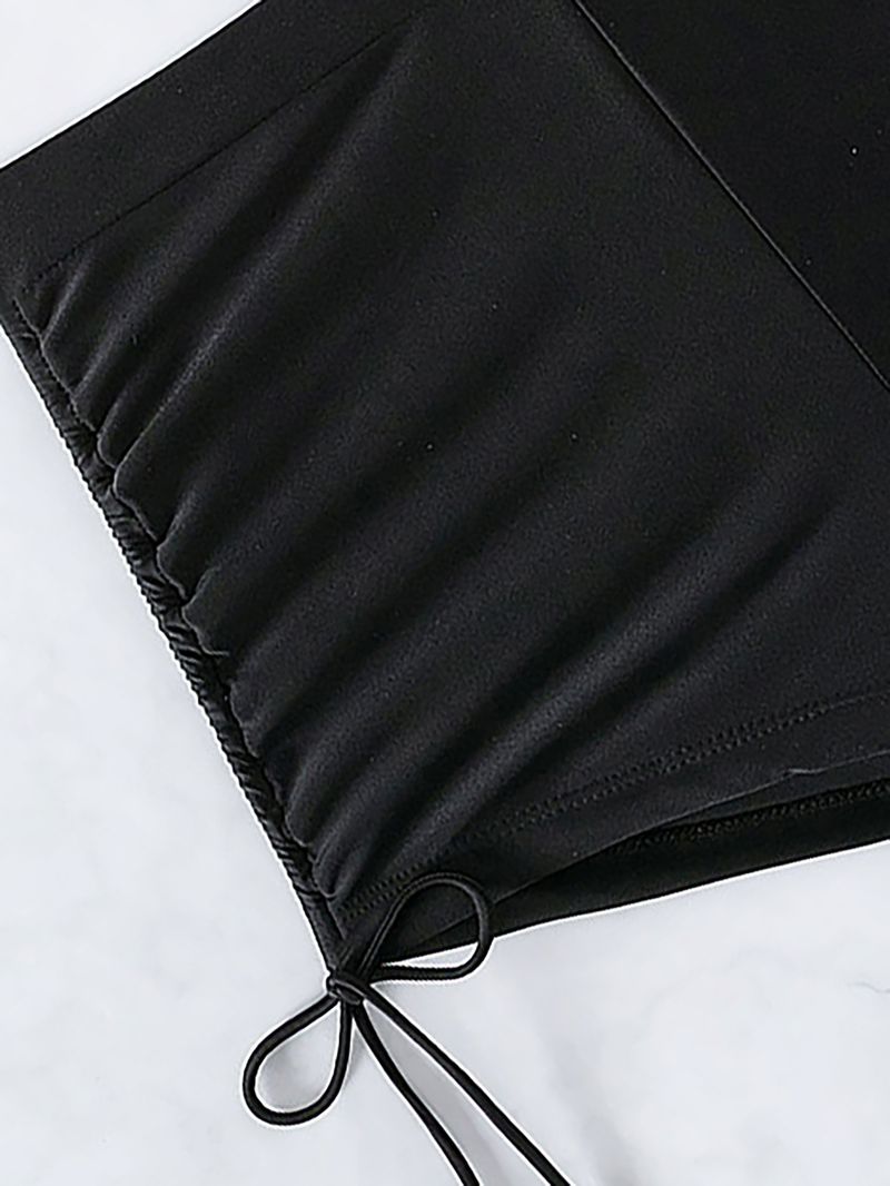 Ženska oblačila Tankini Tisk Boksarice z visokim pasom Konzervativne bikini Razcepljene kopalke Kopalke_voghion.com