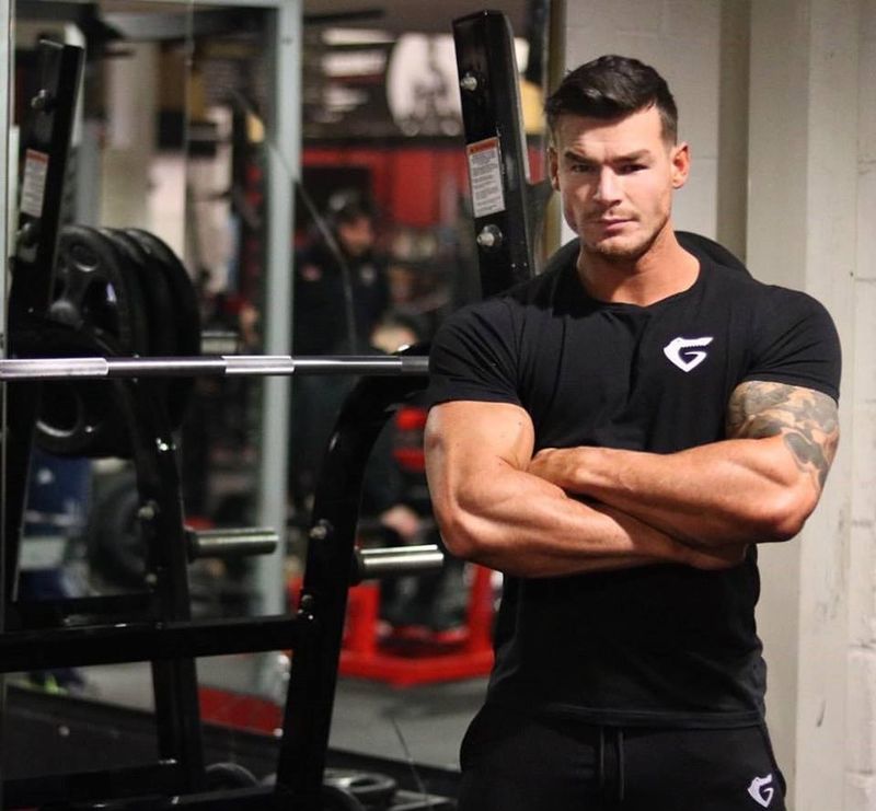 Muscle Brothers Summer New Round Neck Sports Fitness Short Sleeve Breathable Leisure Training Men's T-shirt Trendy_voghion.com