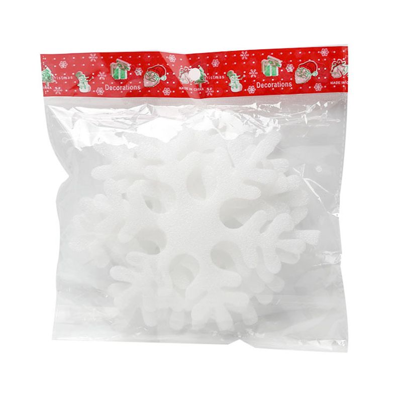 6 Pcs DIY foam White Snowflakes For Home Christmas Party New Year Xmas Tree Pendants Hanging Decoration Window Decoration_voghion.com