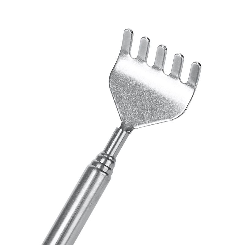 Rustfri, teleskopisk bærbar, udtrækkelig, praktisk lommepen Clip Back Scratcher_voghion.com