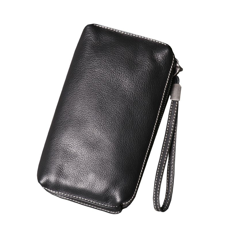 Borsa in pelle da uomo nuova di fascia alta, portafoglio lungo da donna in morbida pelle, borsa per telefono in pelle di vacchetta semplice e alla moda, comoda e resistente al tatto_voghion.com