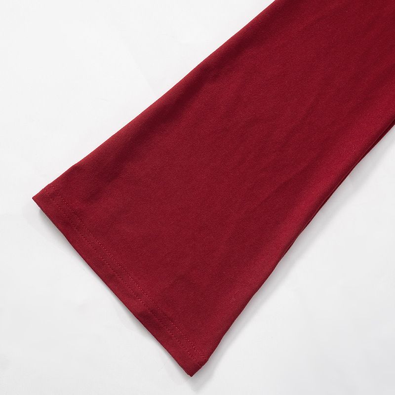 Q24TP650 Women's Autumn/Winter One Word Collar Bow Tie Shrink Fold Short Open Umbilical Top T-shirt_voghion.com
