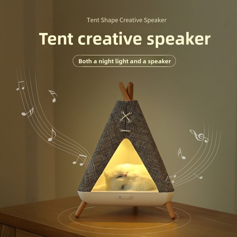 Veilleuse de tente neuve, idéale pour créer une ambiance apaisante dans la chambre, protégeant ainsi les yeux. Rechargeable par USB, double usage, sans fil et Bluetooth._voghion.com