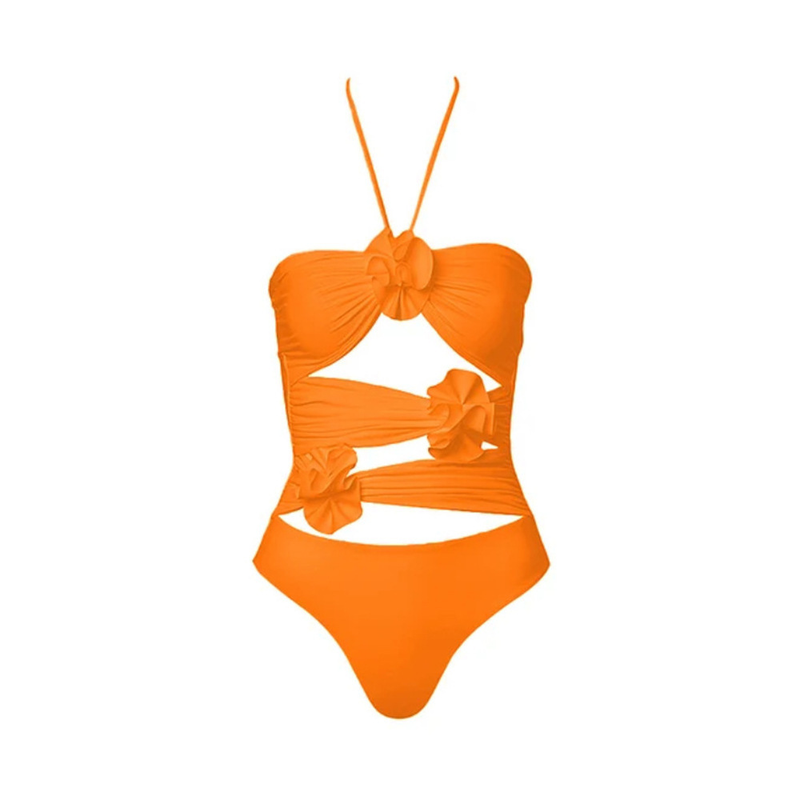 2023 Costume da bagno intero intero fiore solido Costume da bagno da donna per vacanze al mare di alta qualità_voghion.com