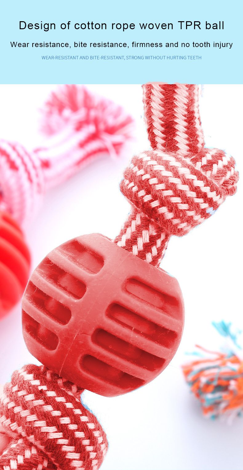 Resistant Dog Toy For Bite Resist Interactive Cotton Bone Small Puppy Chew Knot Teeth Cleaning Rope Dogs Toys_voghion.com