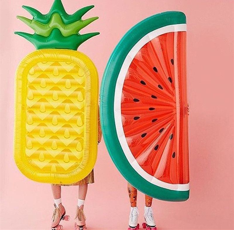 Floating Row Semi-circular Watermelon Lying Bed Adult Swimming Ring Life Buoy Water Inflatable Cushion_voghion.com