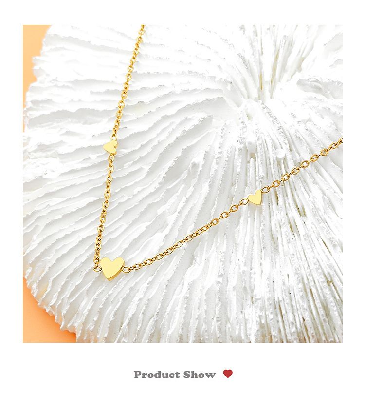 Love heart bracelet titanium jewelry steel gold plated fashion temperament to send girlfriend bestie jewelry_voghion.com