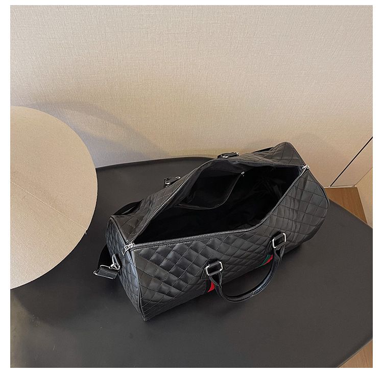 Borsone da viaggio in PU resistente con design impermeabile, grande capacità 20-35 litri, elegante borsa a tracolla multiuso per palestra, viaggi del fine settimana_voghion.com