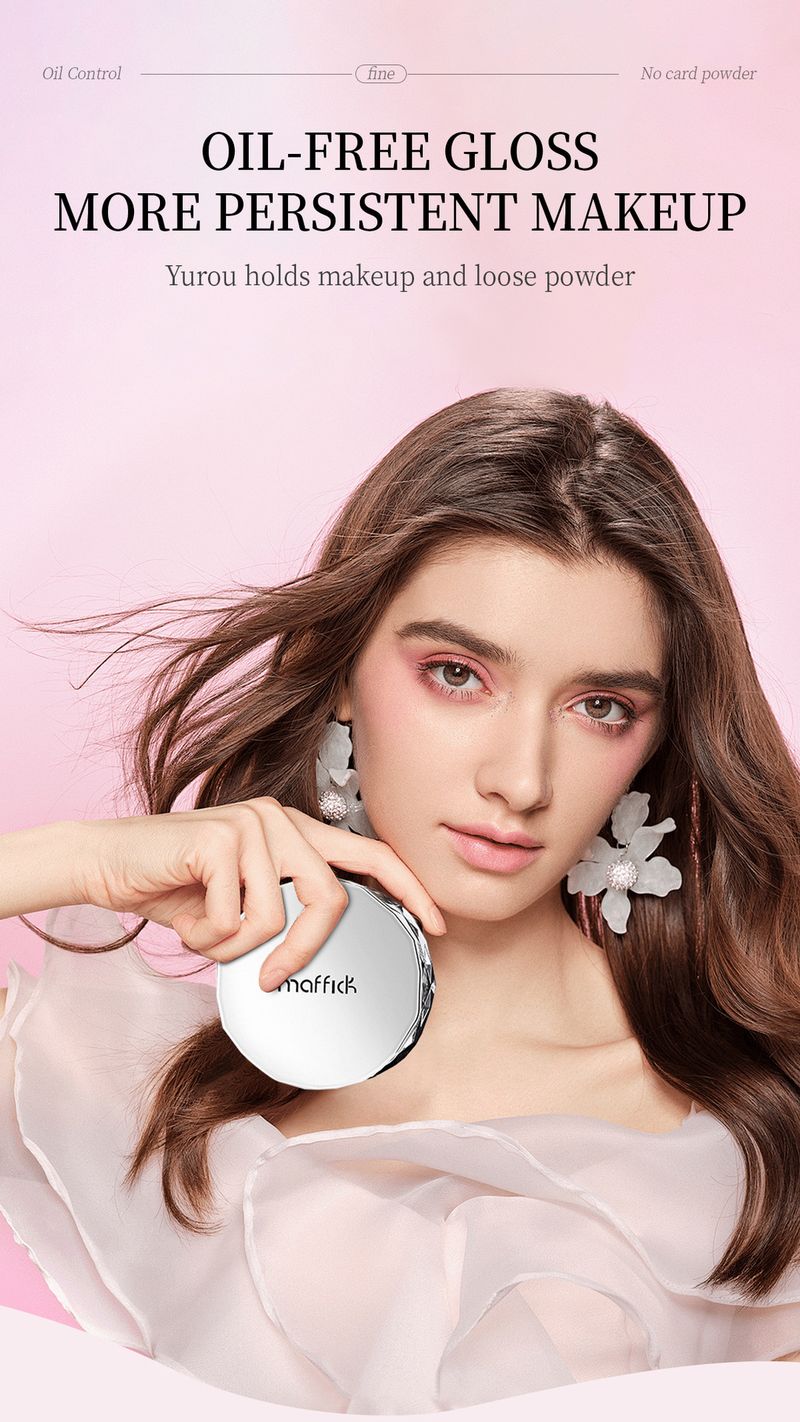 Cipria MAFFICK Feather Soft Makeup Cipria in polvere libera Serie Rosa Controllo dell'olio Lunga durata Anti sudore Senza trucco Trucco naturale Cipria in polvere libera_voghion.com