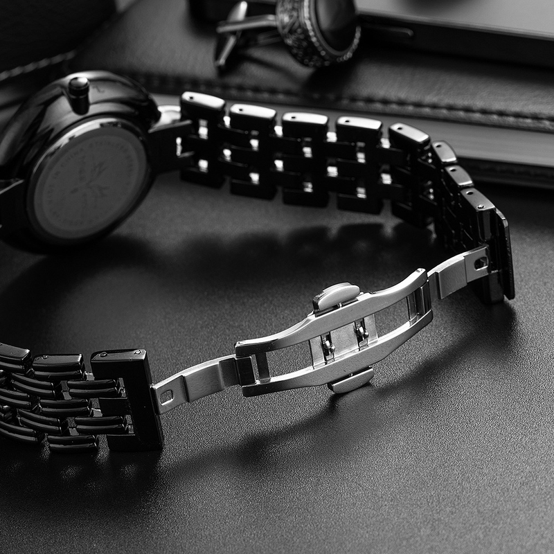 Watch Simple Retro Gold Bracelet High End Disc Middle Aged Men's Watch Couple_voghion.com