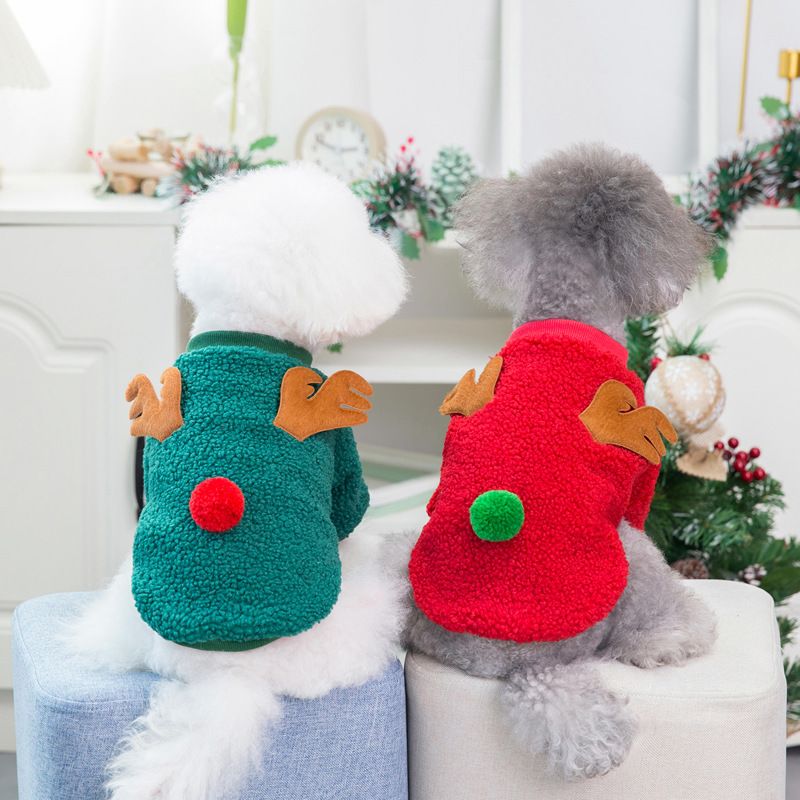 Kerstmis Huisdier fleece Kerstman Dennen Eland Haarbal Ster warm en comfortabel_voghion.com