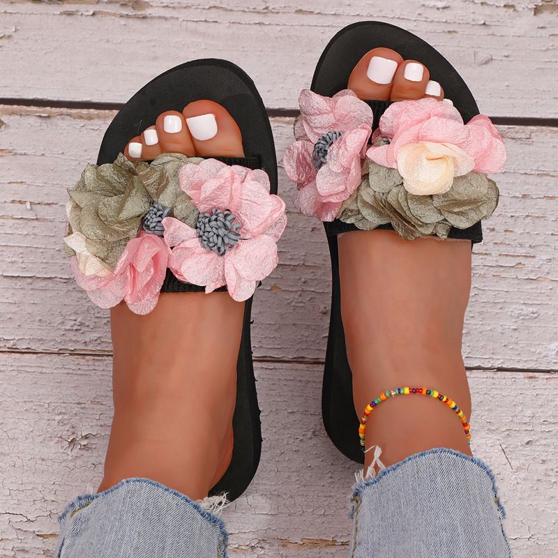 Scarpe da donna estive, sandali casual con fiocco, alla moda, antiscivolo, comode infradito, pantofole da donna, per esterni e interni_voghion.com