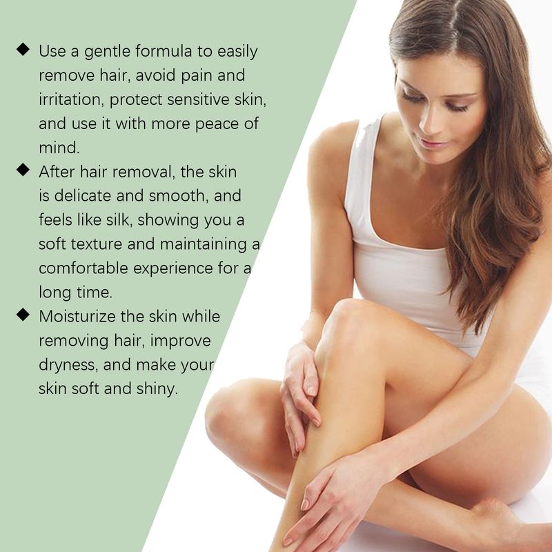 Crema depilatoria idratante delicata detergente all'aloe vera Viareline per la pelle liscia di tutto il corpo_voghion.com