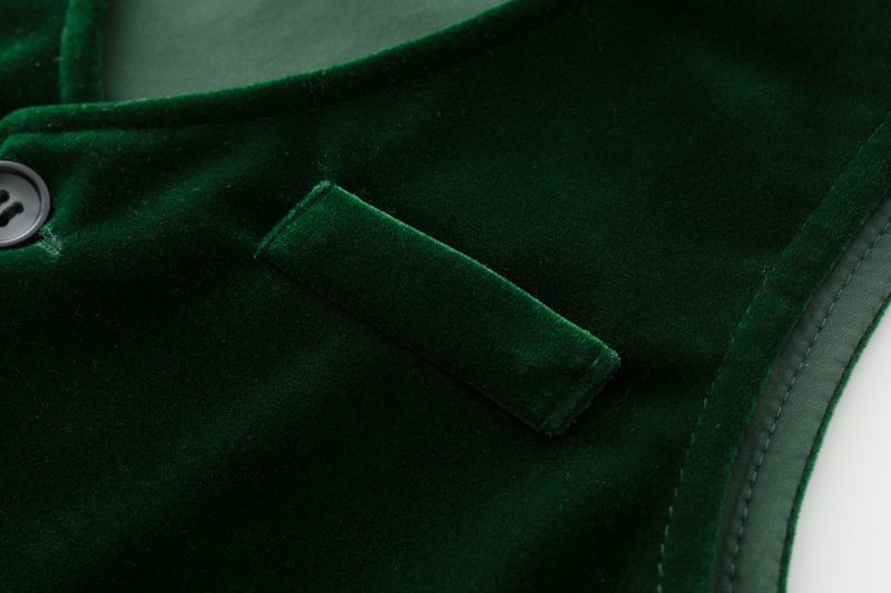 Roupa infantil meninos cavalheiro terno crianças cor sólida colete de três peças terno de bebê vestido de banquete_voghion.com