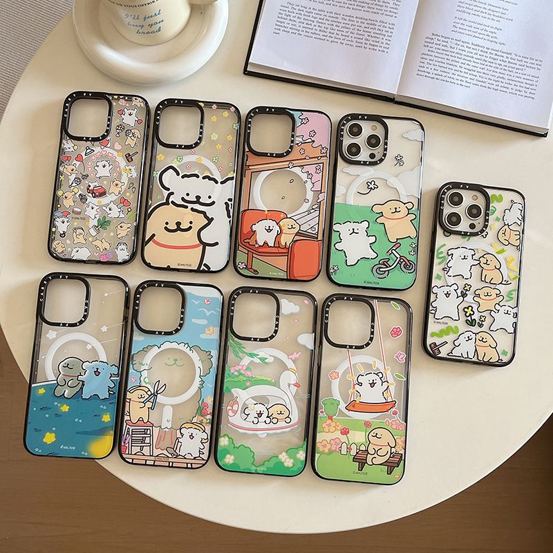 NeoGear Magnetic Line Puppy Compatible With IPhone 16 Max Phone Case 13/14 Shockproof 15 Pro Hard Cover 12_voghion.com