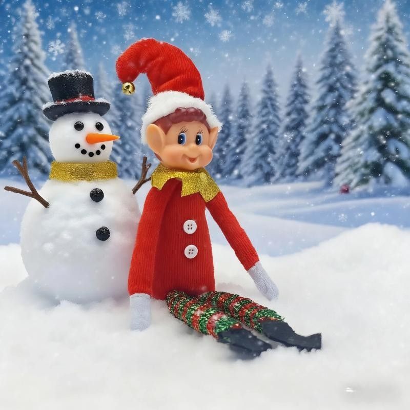 12.99inch Elf Doll Plush Christmas Tradition Doll-Multiple Colors_voghion.com