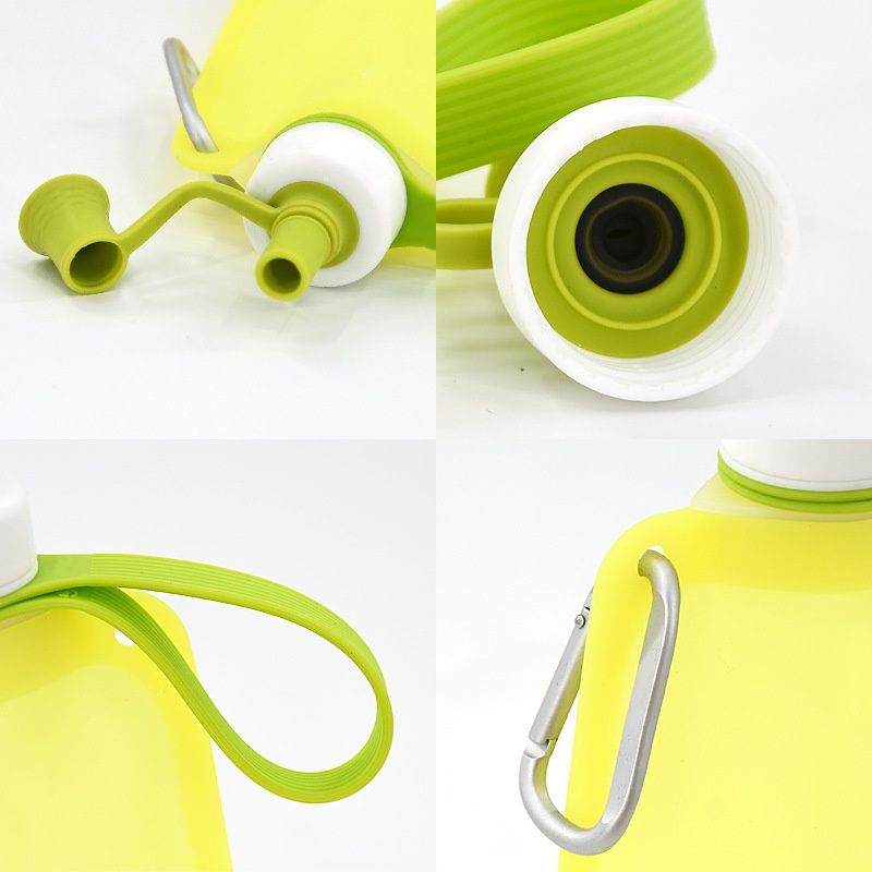Silicone Outdoor Sports Portable Folding Bag Cycling Hiking Travel Supplies Water Bottle 550ml_voghion.com