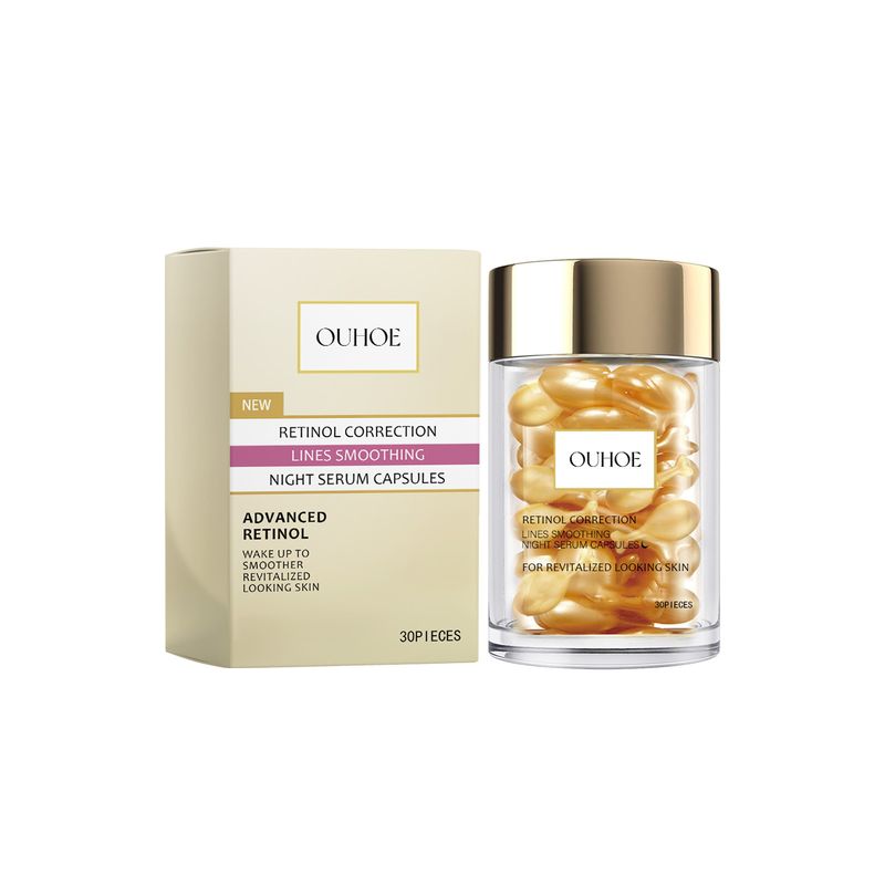 OUHOE Retinol Gesichtsfalten Feine Linien Feuchtigkeitsspendende Hautpflege-Essenz_voghion.com