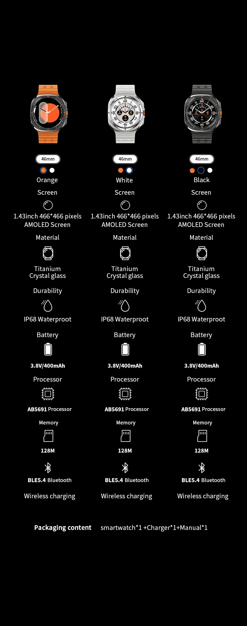 Pro Samsung Galaxy Watch 7 Ultra nové GPS Track chytré hodinky pro muže AMOLED vždy zobrazují hodiny BT Talk NFC sportovní chytré hodinky pro ženy_voghion.com