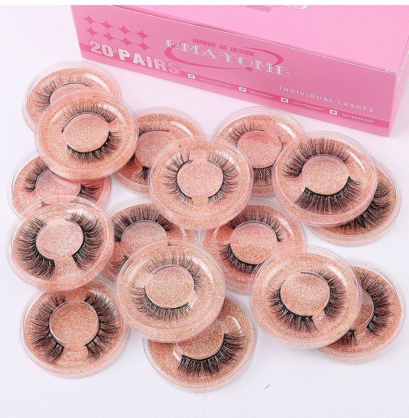 False Eyelashes 20 Boxes A Pair Of Natural Thick Curled False Eyelashes Full Exaggerated Festival Party Eyelashes_voghion.com