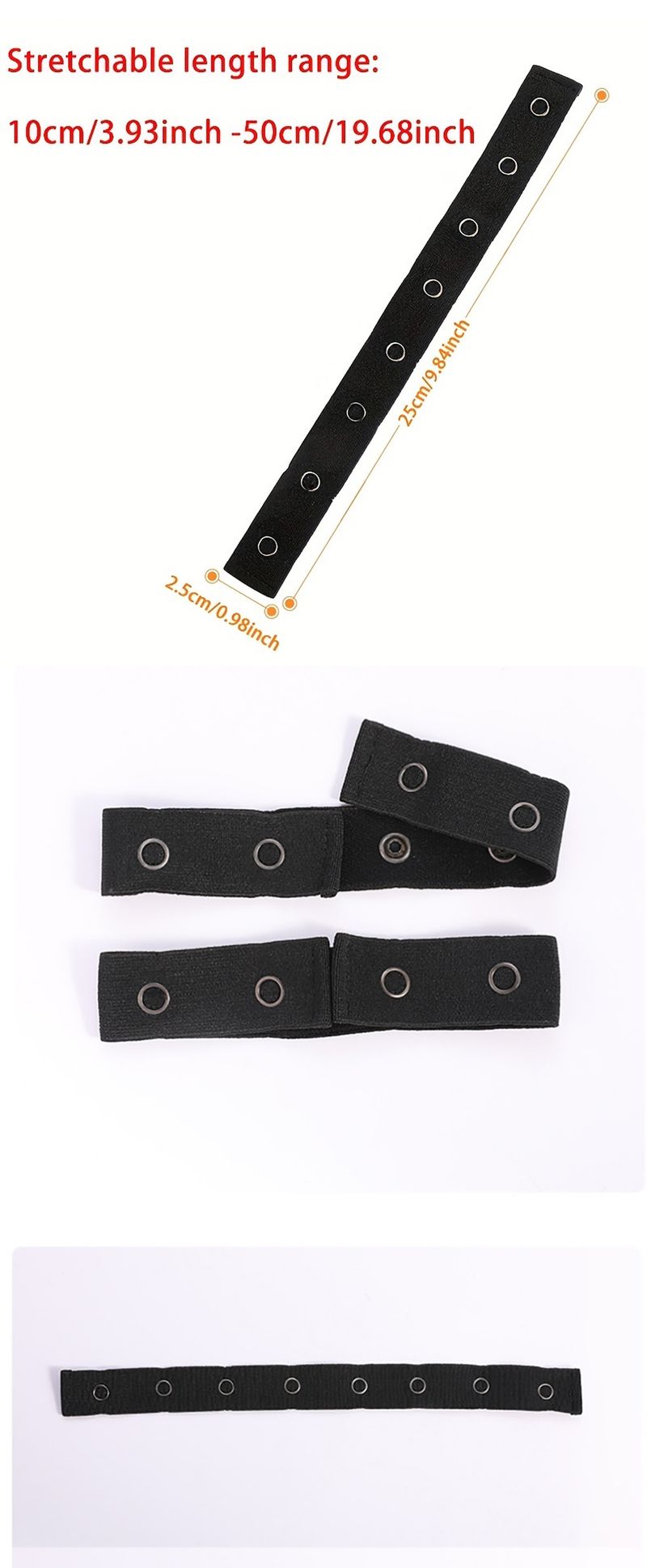 Cintura pigra da uomo elastica con fibbia di regolazione dell'estensione dell'estensione dei jeans invisibili HOT_voghion.com