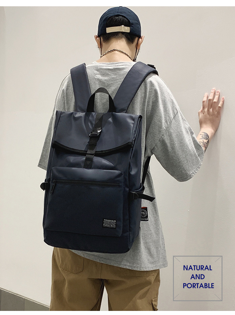 New Men's Simple Backpack Fashion Leisure Travel Bag Computer Lightweight Backpack Schoolbag_voghion.com