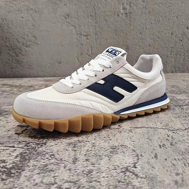 Sports Shoes Men's 2023 New Breathable Leather With Ice Silk Cloth Soft Bottom German Training Casual Trend All-Match Forrest Gump_voghion.com