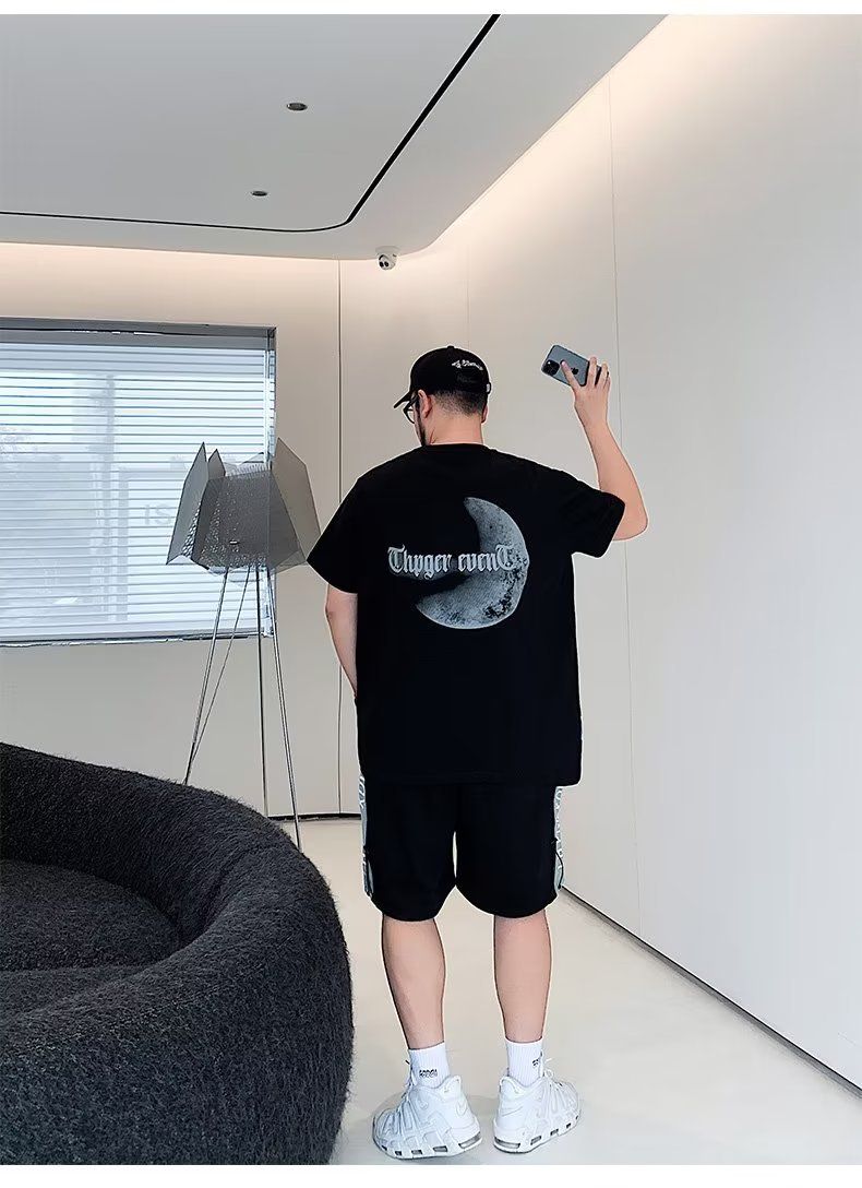 Baumwolle Bauch Trendy Lose Große Größe Sommer Kleid Fett Plus Big Slim herren Kurzarm T-shirt_voghion.com