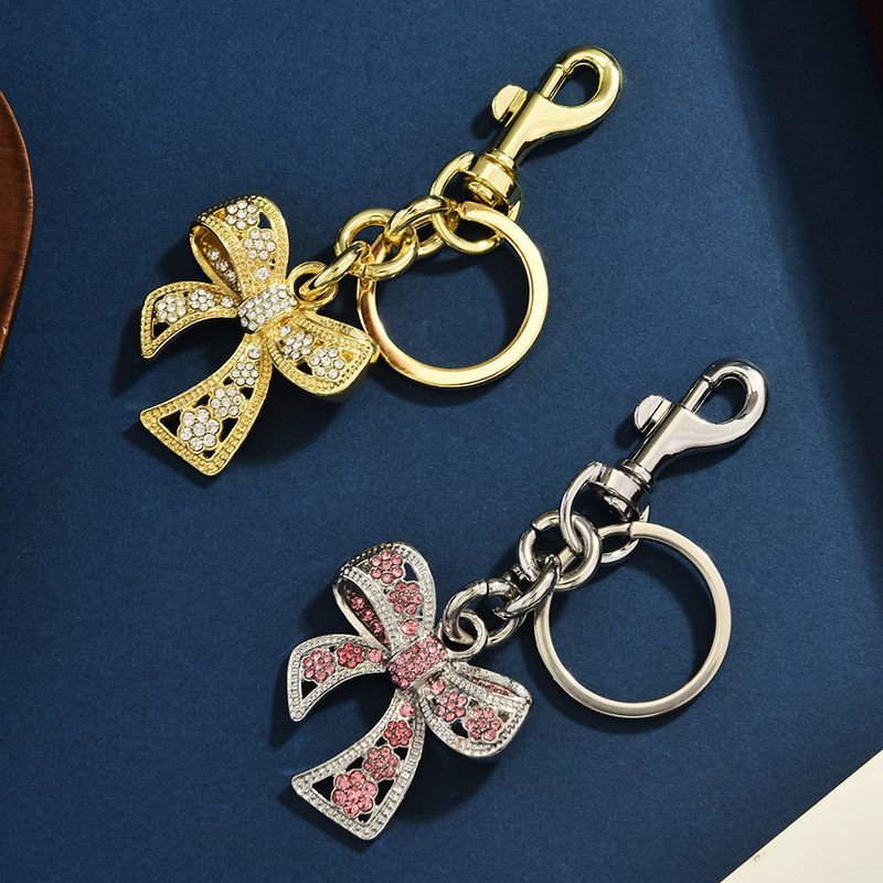 Dia Colorful Zirconia Rainbow Bag Keychain Bow Pendant_voghion.com