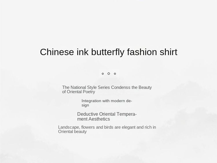 New product, Chinese ink butterfly tide brand loose and comfortable short-sleeved shirt_voghion.com