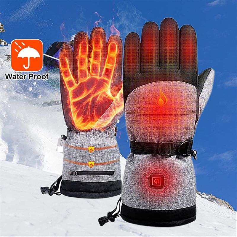 Guantes inteligentes para deportes, ciclismo al aire libre, prevención del frío invernal, calefacción eléctrica, guantes calefactores y guantes de esquí._voghion.com