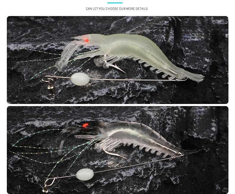 Guojie Gear High Simulation Soft With Hook Bait Fishing Shrimp Lure_voghion.com