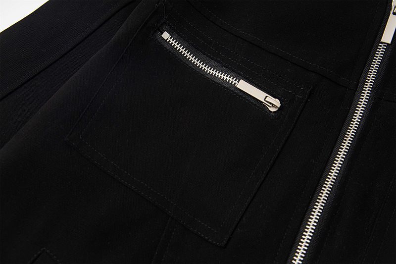 Washed Canvas Harrington Men's Trendy Brand Autumn American Style Short Stand Collar Loose Cool Workwear Jacket_voghion.com