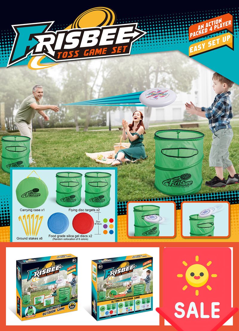 Children's Silicone Fris Throwing Tube Double Game Frisb Throwing Bag Sports Play_voghion.com