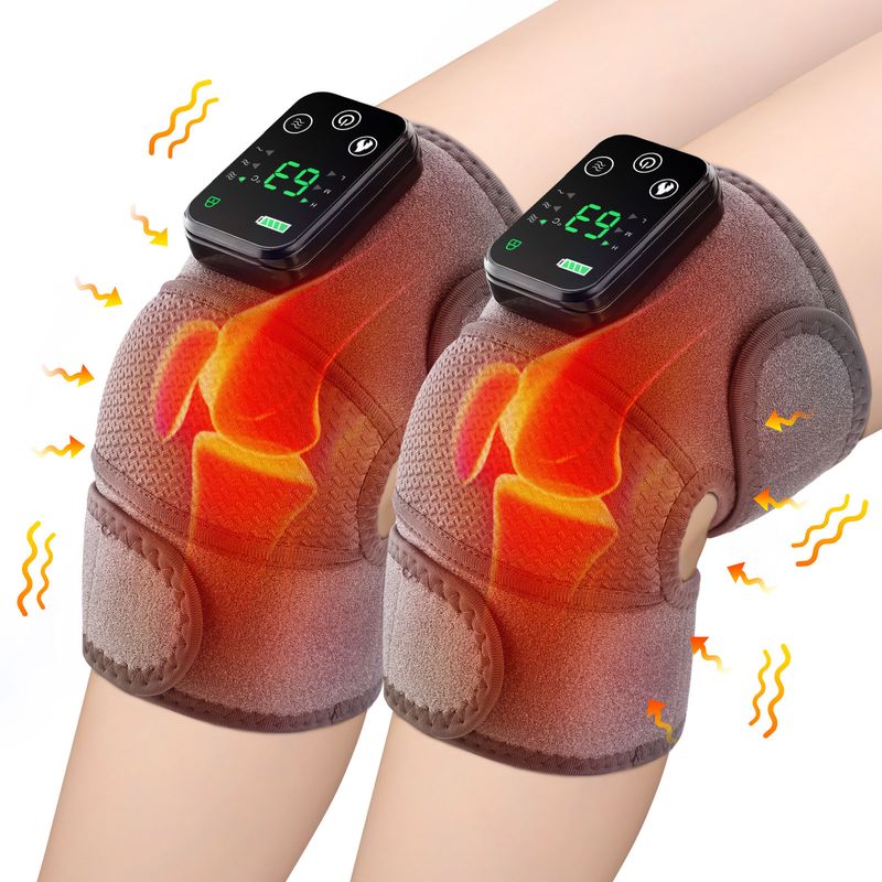 Massaggiatore elettrico a vibrazione riscaldante per cintura di supporto per spalla, massaggio termico, supporto per ginocchio, artrite, gomito, muscolo_voghion.com