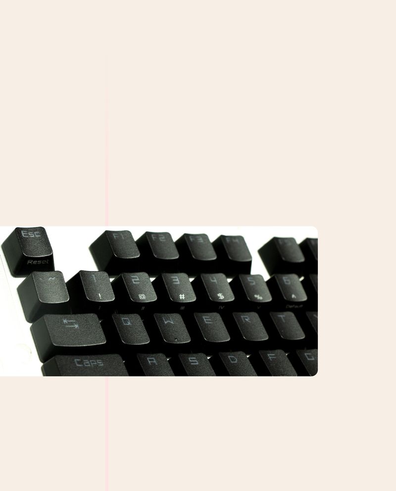 Rog Flare 2 Magic Key PBT Trasparente Nero Singolo ROG Nical Tastiera Cap Escqwerasdf_voghion.com
