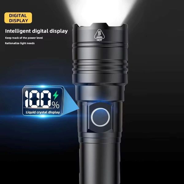 Portable LED Rechargeable Flashlight For Night Walking_voghion.com