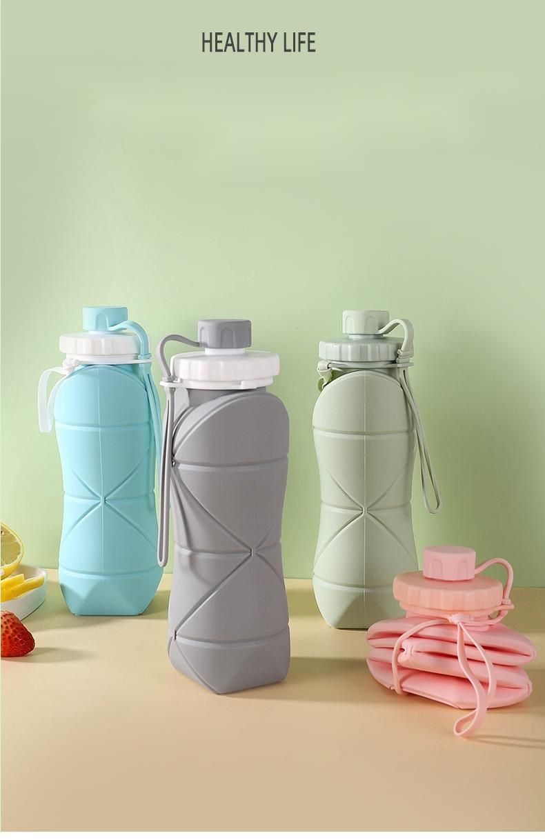 Silikon Große Kapazität Outdoor Versenkbare Klapp Tasse Tragbare Reise Wasser Flasche_voghion.com