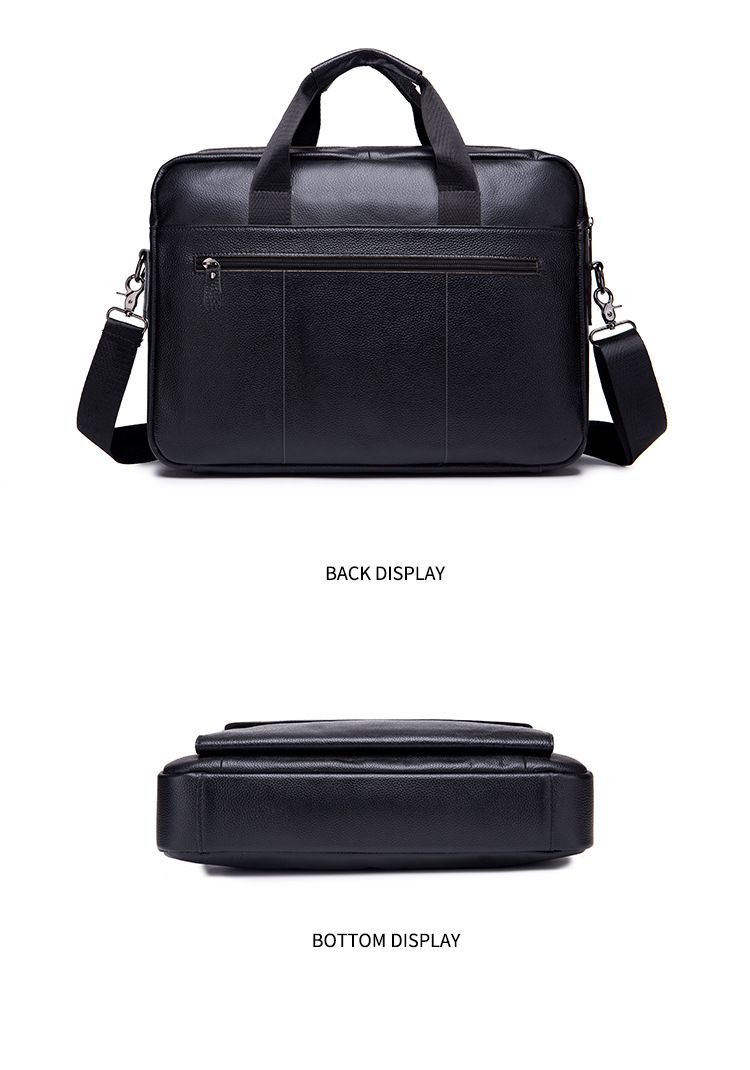 Borsa da lavoro in vera pelle da uomo alla moda, in pelle bovina, con tracolla per computer portatile e primo strato di pelle bovina_voghion.com