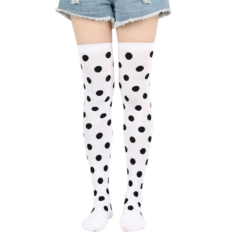 Dress up Makeup Ball Props COS Ladybug Dots Over Knee Socks Stockings_voghion.com