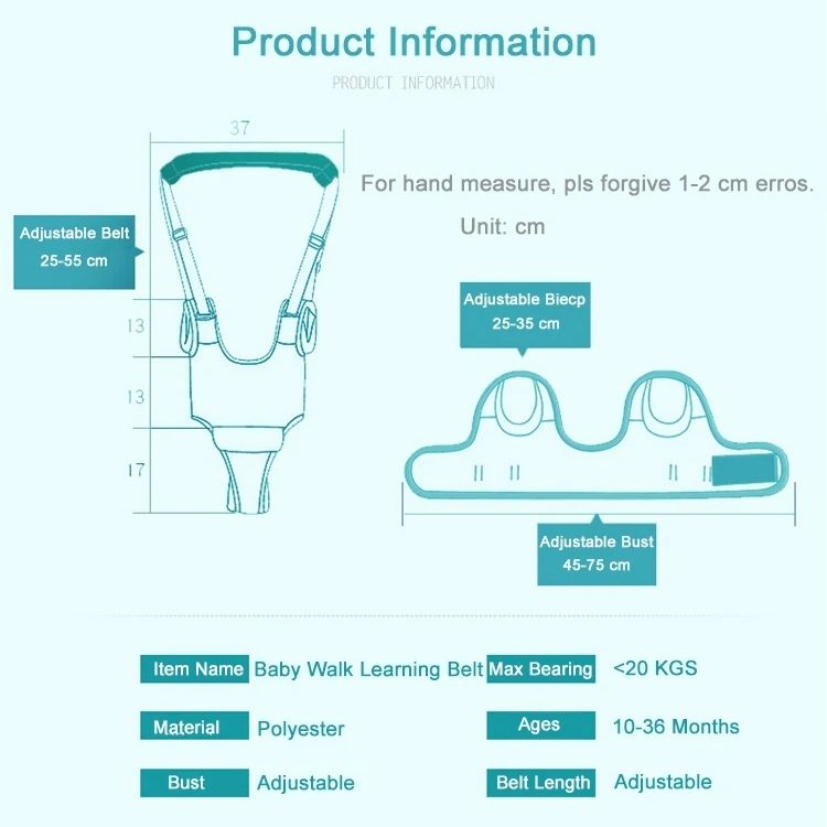 XUANMU Baby Walker Kleinkind Geschirr Assistent Rucksack Kinder Kinder Gehen Lernen Gürtel Netzstoff Abnehmbarer Schritt XB024_voghion.com