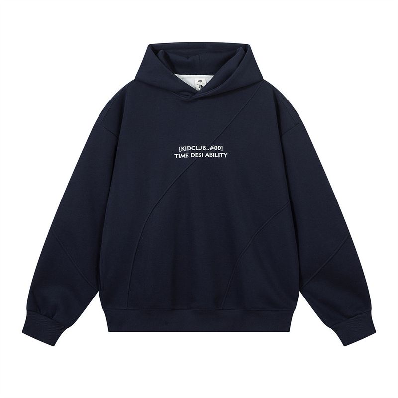Felpa con cappuccio Vibe Trendy American Style da uomo, comoda e versatile, stile High Street, autunno inverno, semplice, con lettere ricamate_voghion.com
