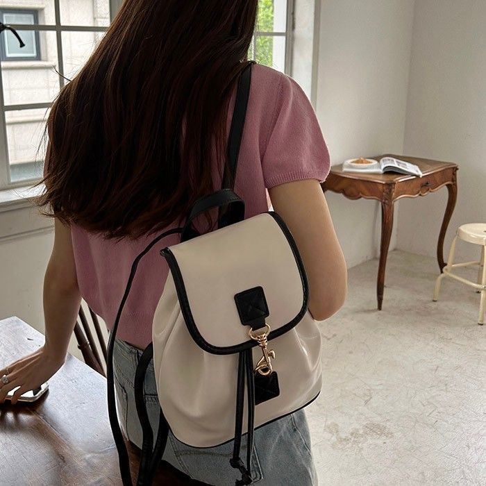 Soft Leather Women's 2025 Korean College Wind Casual Hundred Students Class Commuter Backpack Fashion Hundred_voghion.com