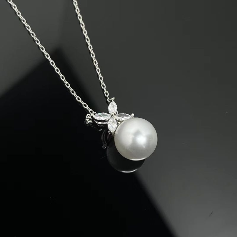 Single summer timeless butterfly, freshwater pearl necklace, collarbone chain, ins, high-end and niche pendant_voghion.com