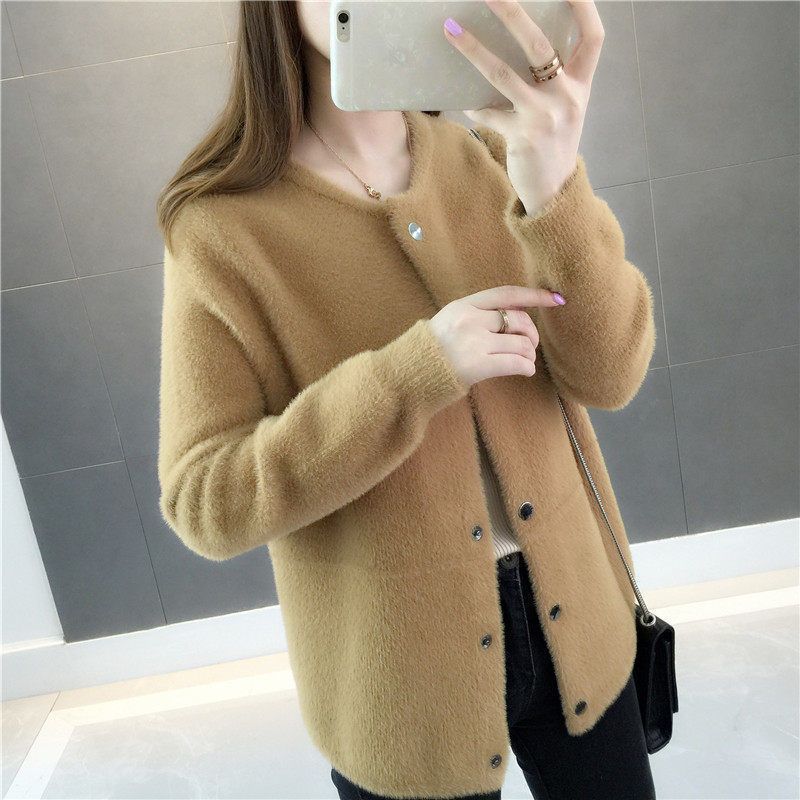 Wool Coat Women's Clothing Spring And Autumn 2025 New Loose Outerwear Mink Velvet Top Internet Celebrity Versatile_voghion.com