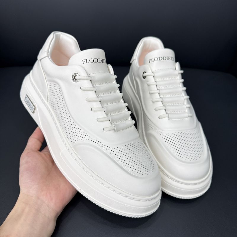 Suitable For All Seasons Trendy Versatile Thick-Soled Height-Increasing White Sneakers Dad Men's Summer 2025 New Breathable Sports Casual Shoes_voghion.com