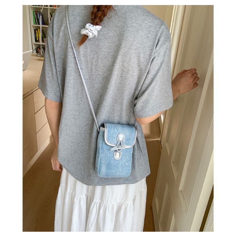Korean - Style Simple And Casual Cross - Body Bag With Toggle Buttons For Women. New Style In Summer 2025, Versatile And Fashionable Mobile Phone And_voghion.com