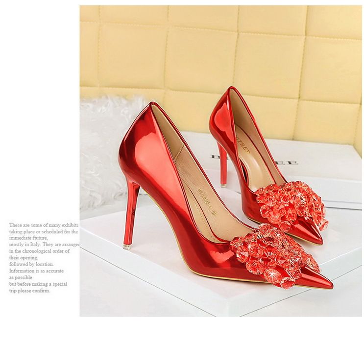 1829-H27 stila banketu stila plānas, seklas mutes, smaila kristāla bantīte, sieviešu apavi, augstpapēžu kurpes, vienvietīgas kurpes_voghion.com